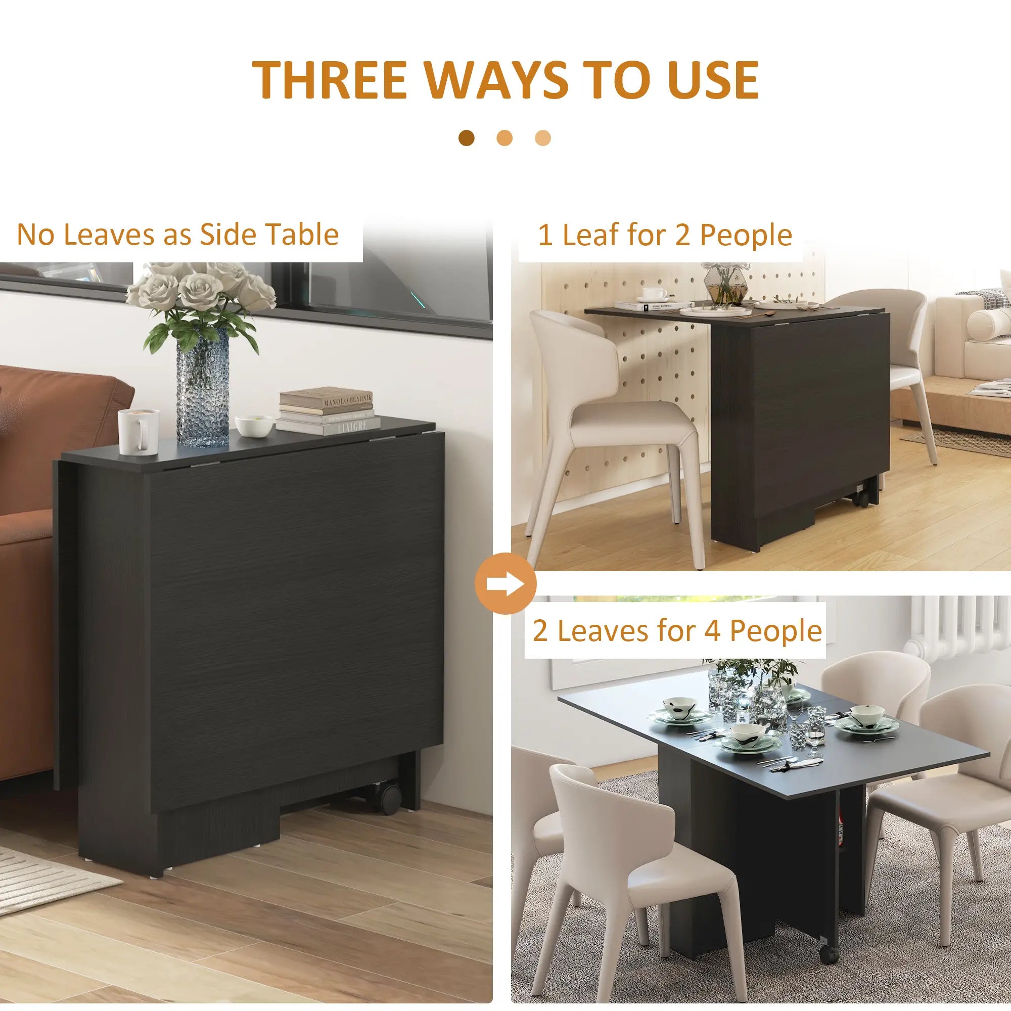 Foldable Dining Table, Storage Shelves, Drop Leaf, Rolling Wheel Bar Tables & Dining Tables at Gallery Canada