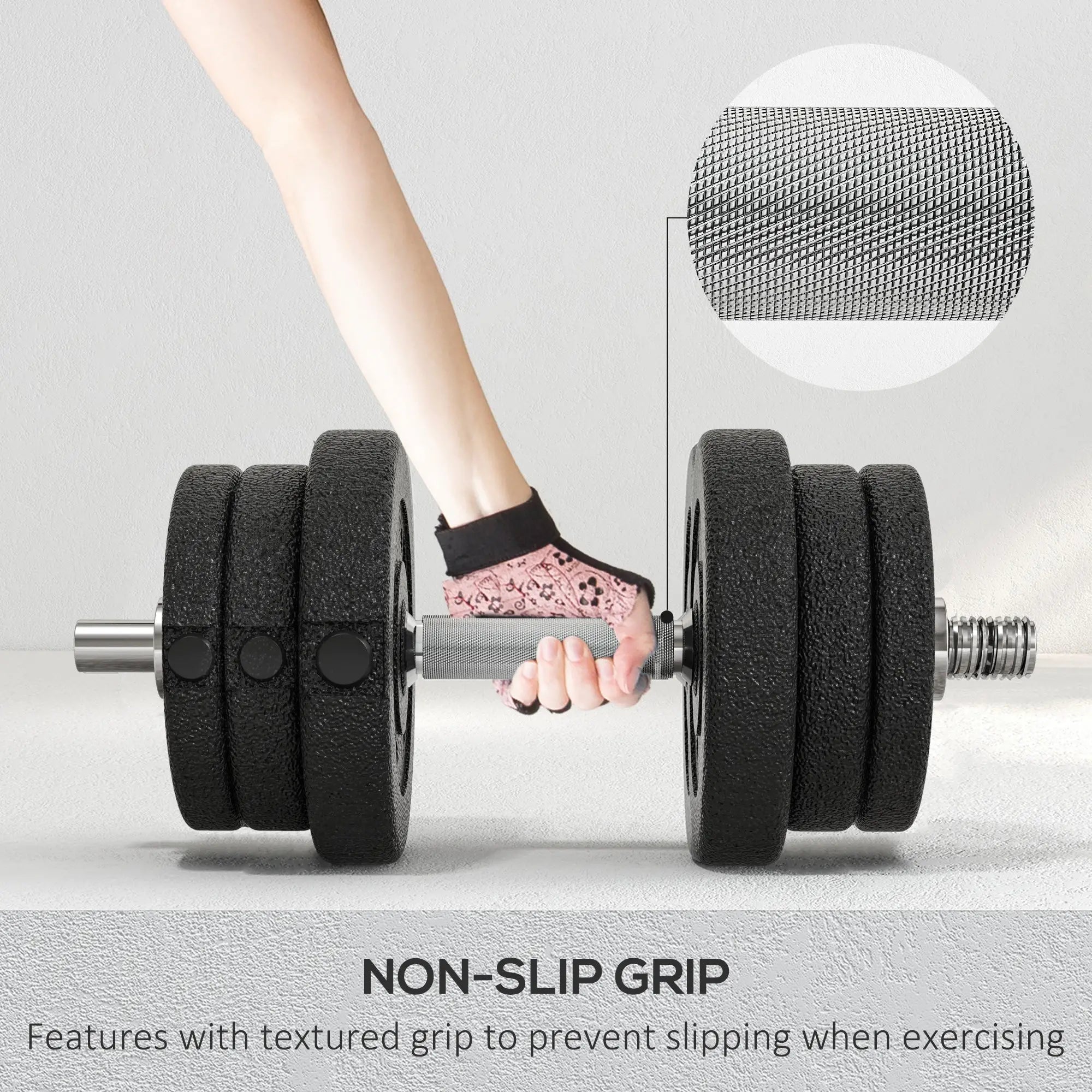 55 lbs Adjustable Dumbbells, Weight Set, for Home Gym, Black Dumbbells & Barbells at Gallery Canada