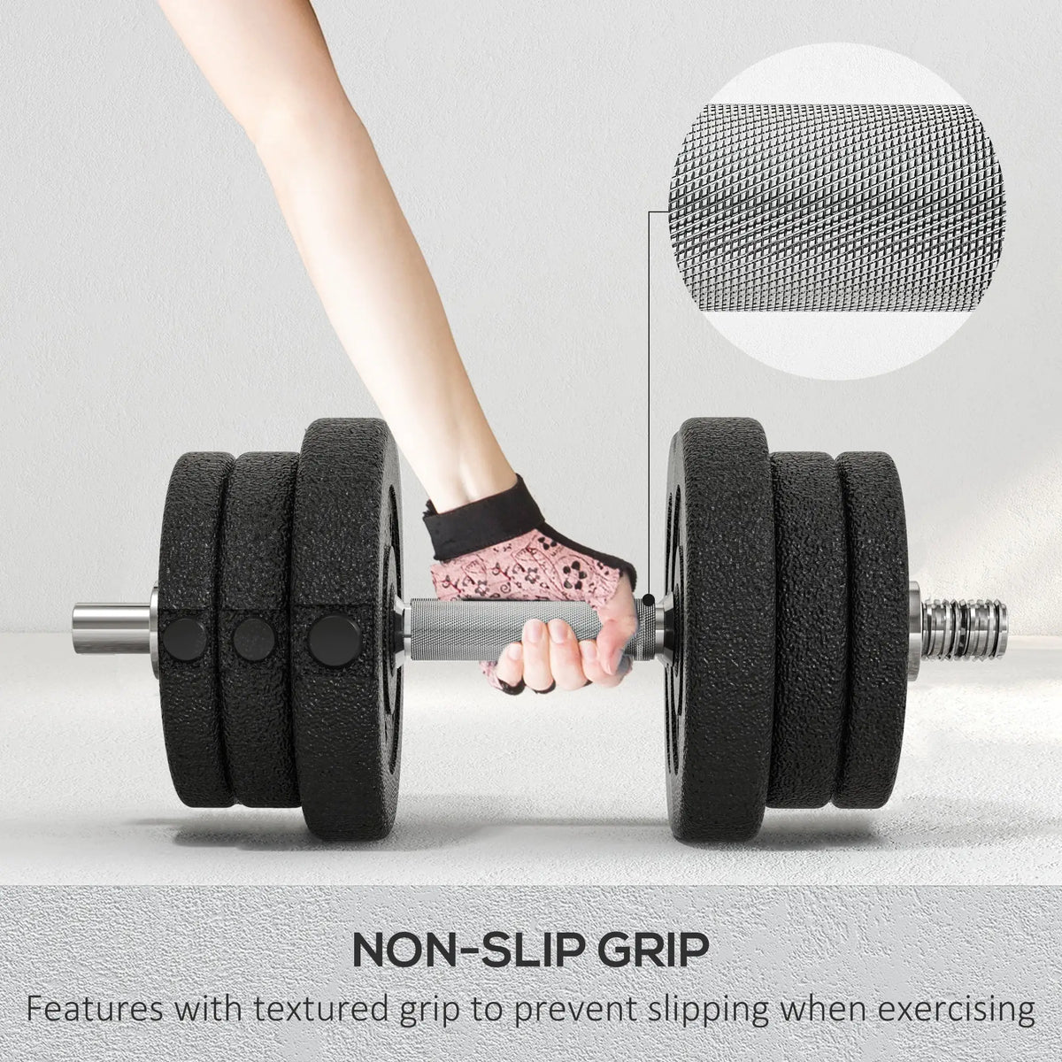 55 lbs Adjustable Dumbbells, Weight Set, for Home Gym, Black Dumbbells & Barbells at Gallery Canada