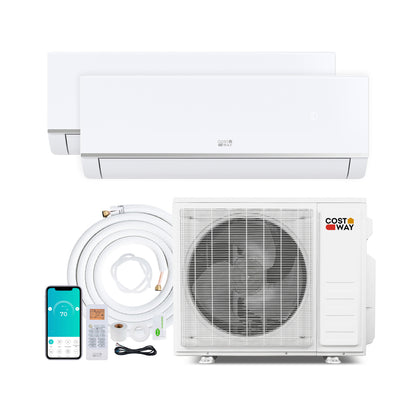 28000 BTU 2 Zone Mini Split AC, Heat Pump, 9K + 9K, White 2 Zone Mini Split White at Gallery Canada