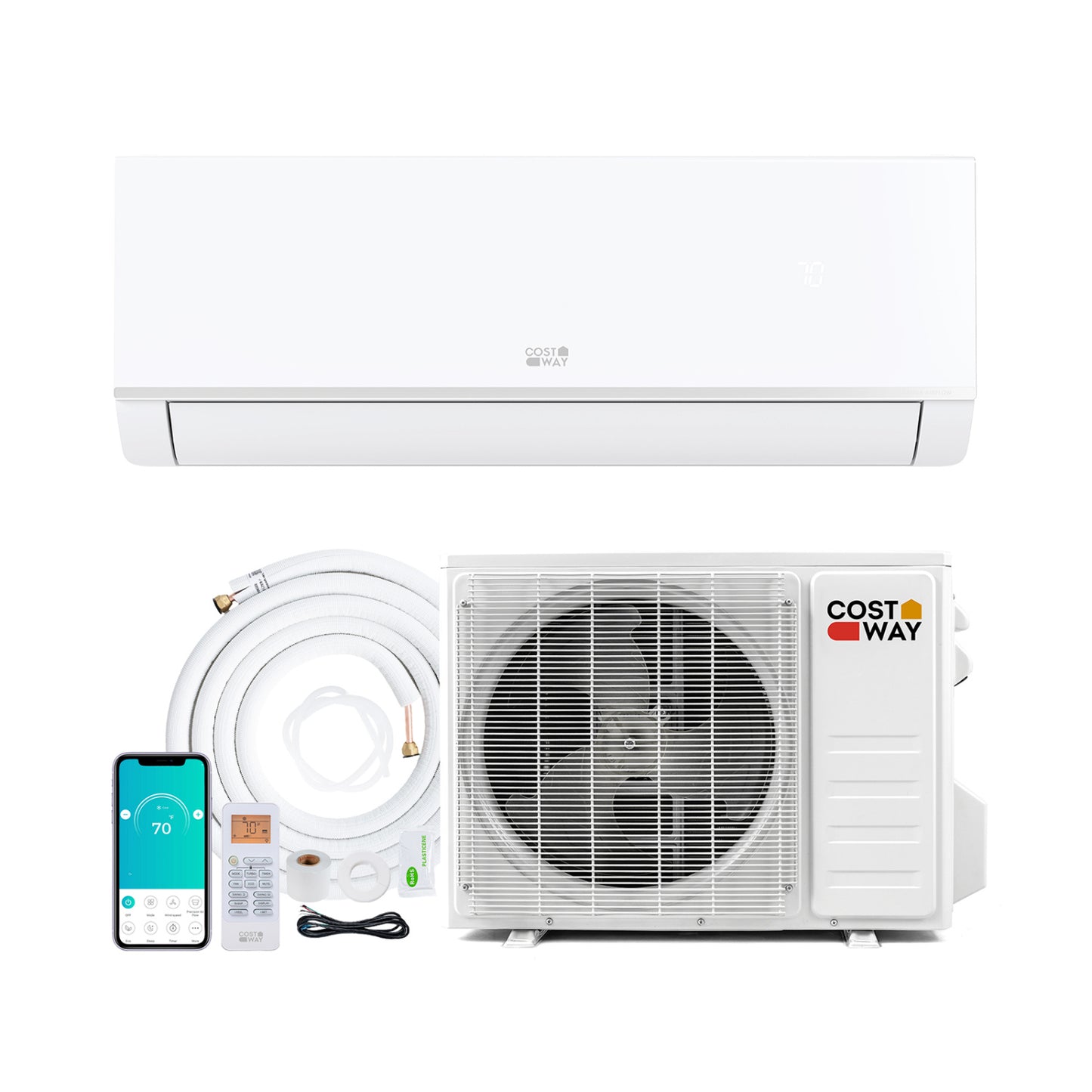 18000 BTU 20 SEER2 Mini Split Air Conditioner Heater, White Mini Split Air Conditioners at Gallery Canada