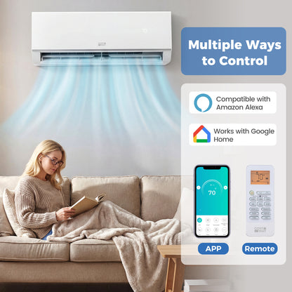 24000 BTU 20 SEER2 Wifi Mini Split Air Conditioner Heater, White Mini Split Air Conditioners at Gallery Canada