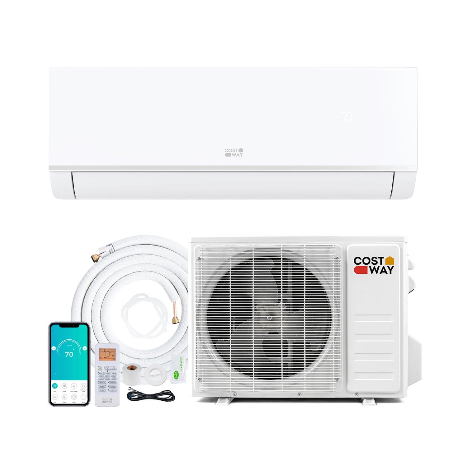 9000 BTU Mini Split Air Conditioner And Heater, Wifi Enabled, White Mini Split Air Conditioners at Gallery Canada