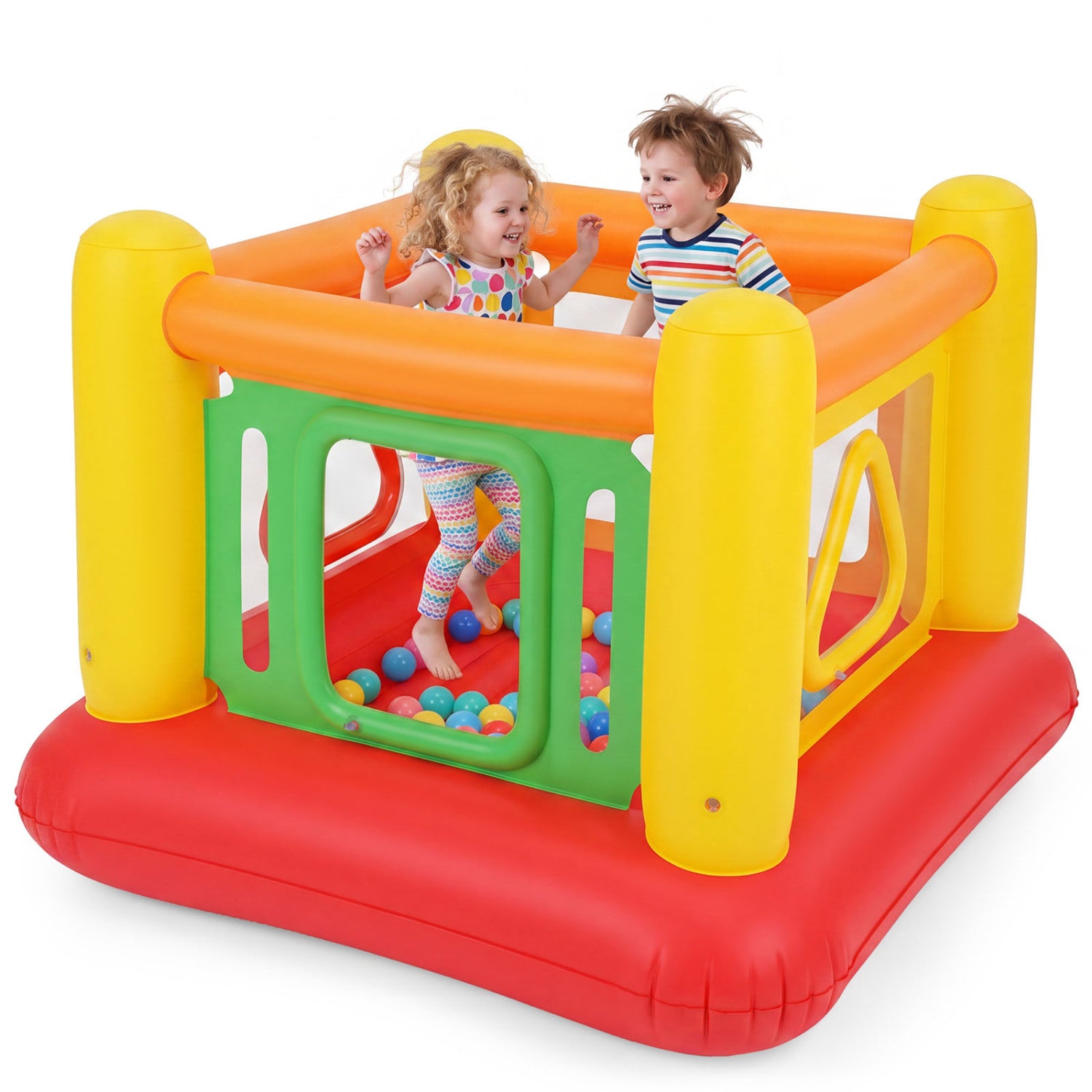 Blow Up Jumping House for Kids with Transparent Side Walls, Red Bounce House Red at Gallery Canada