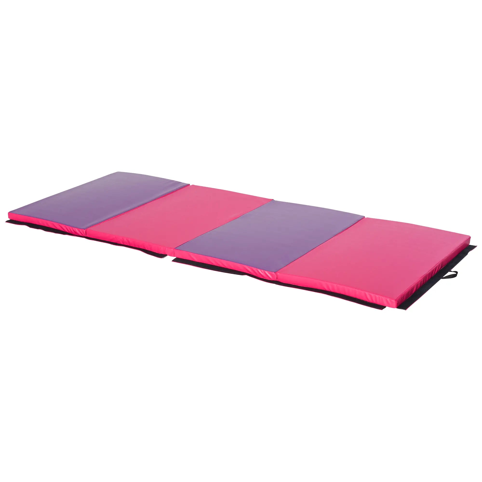4'x10'x2'' Folding Tumbling Mat, Exercise Mat for Yoga, MMA, Pink and Purple Gymnastics Mats at Gallery Canada