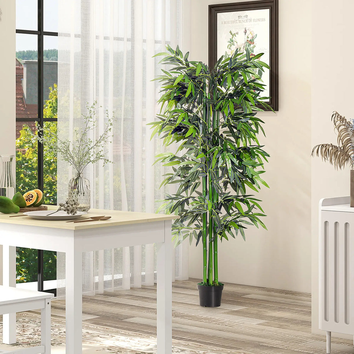 6FT Artificial Bamboo Tree, Fake Plant with Nursery Pot, Indoor Decor Artificial Trees at Gallery Canada