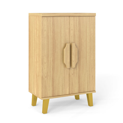 Buffet Cabinet With Double Doors, Raised Legs, Natural
