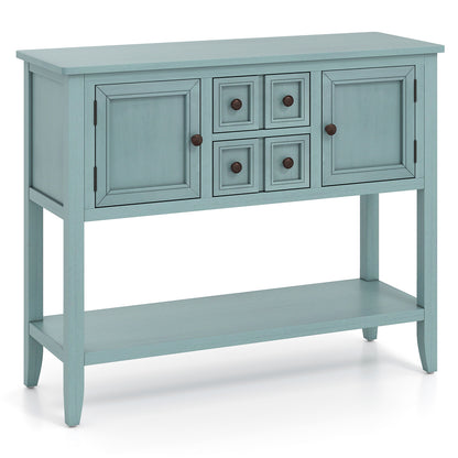 Buffet Sideboard Cabinet, 2 Doors, 2 Drawers, Blue Sideboards Cabinets & Buffets at Gallery Canada