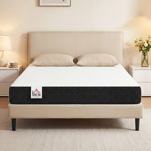 Twin 6 Inch Memory Foam Mattress, Medium Firm, CertiPUR-US Mattresses White, Grey at Gallery Canada