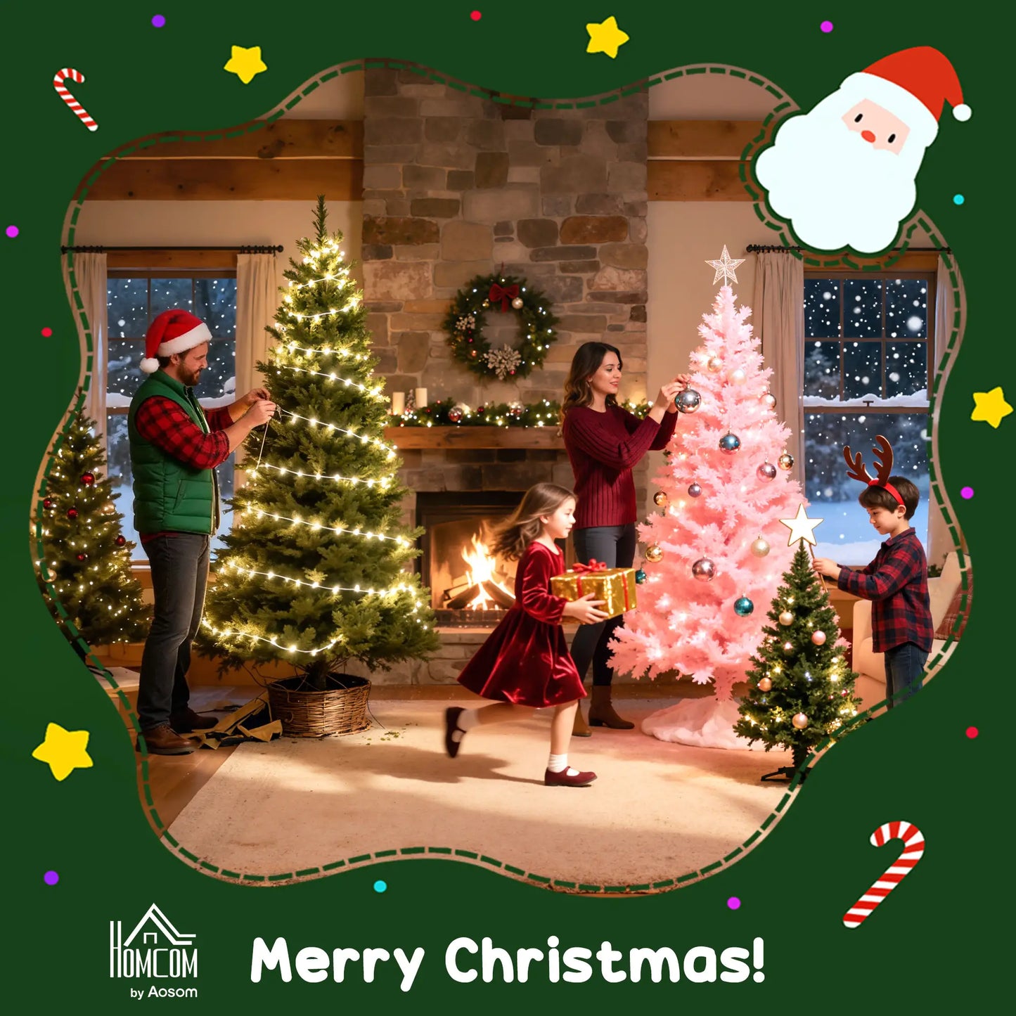 6ft Unlit Artificial Spruce Christmas Tree, Solid Metal Stand Artificial Christmas Trees at Gallery Canada