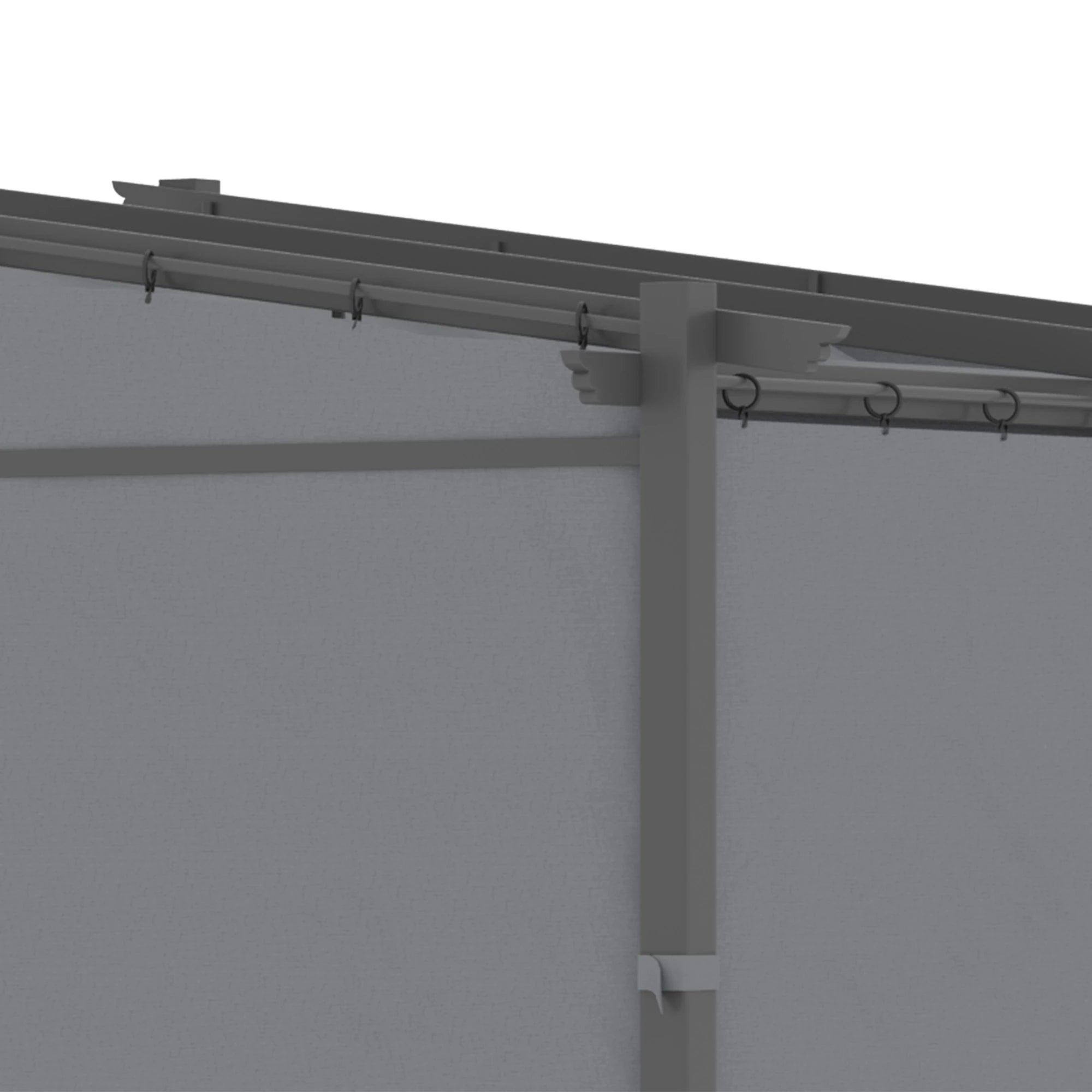 Metal Pergola, Sliding Roof Canopy, Retractable, 10' x 10', Dark Grey Pergolas at Gallery Canada