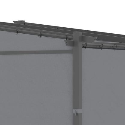 Metal Pergola, Sliding Roof Canopy, Retractable, 10' x 10', Dark Grey Pergolas at Gallery Canada