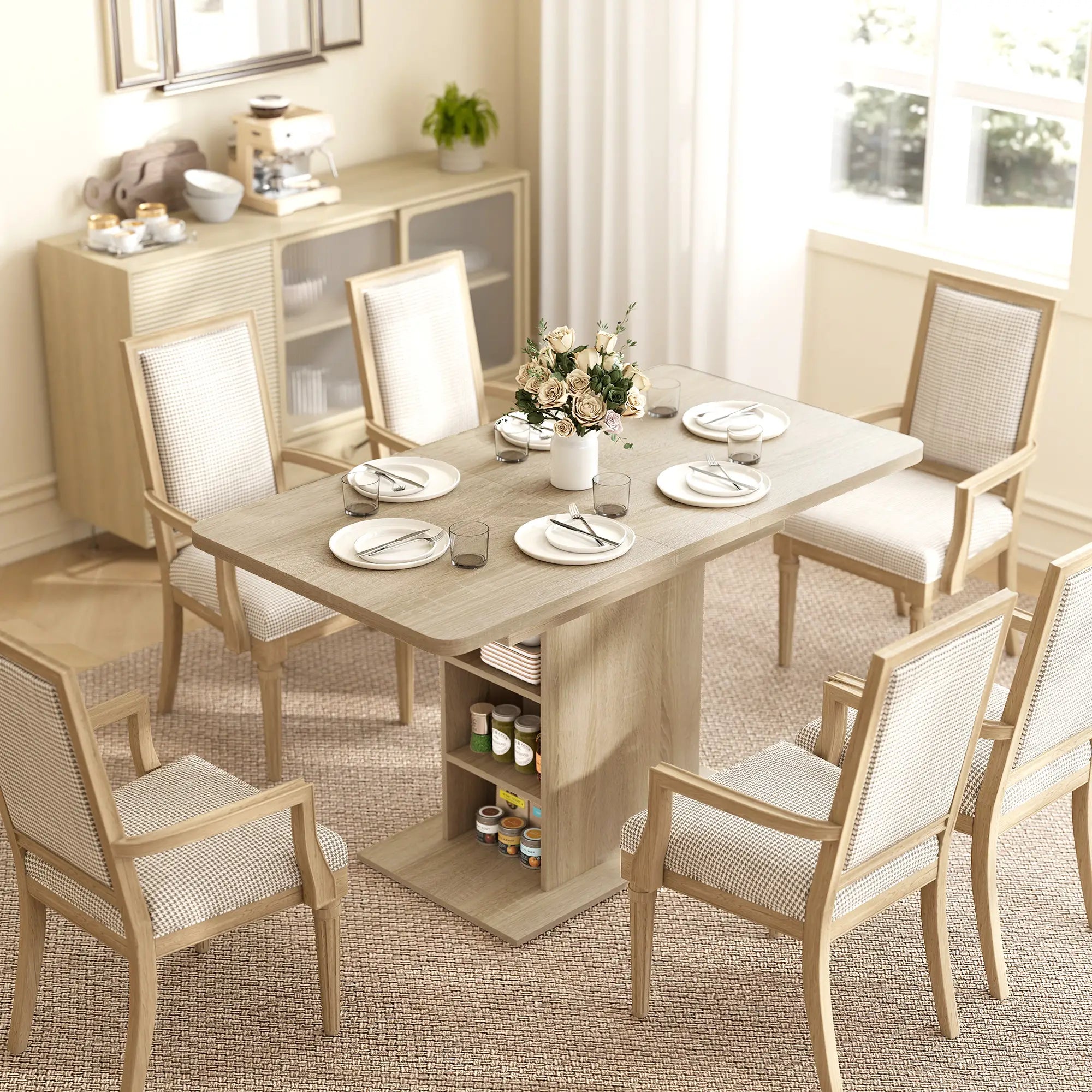 Extendable Dining Table, 43.3