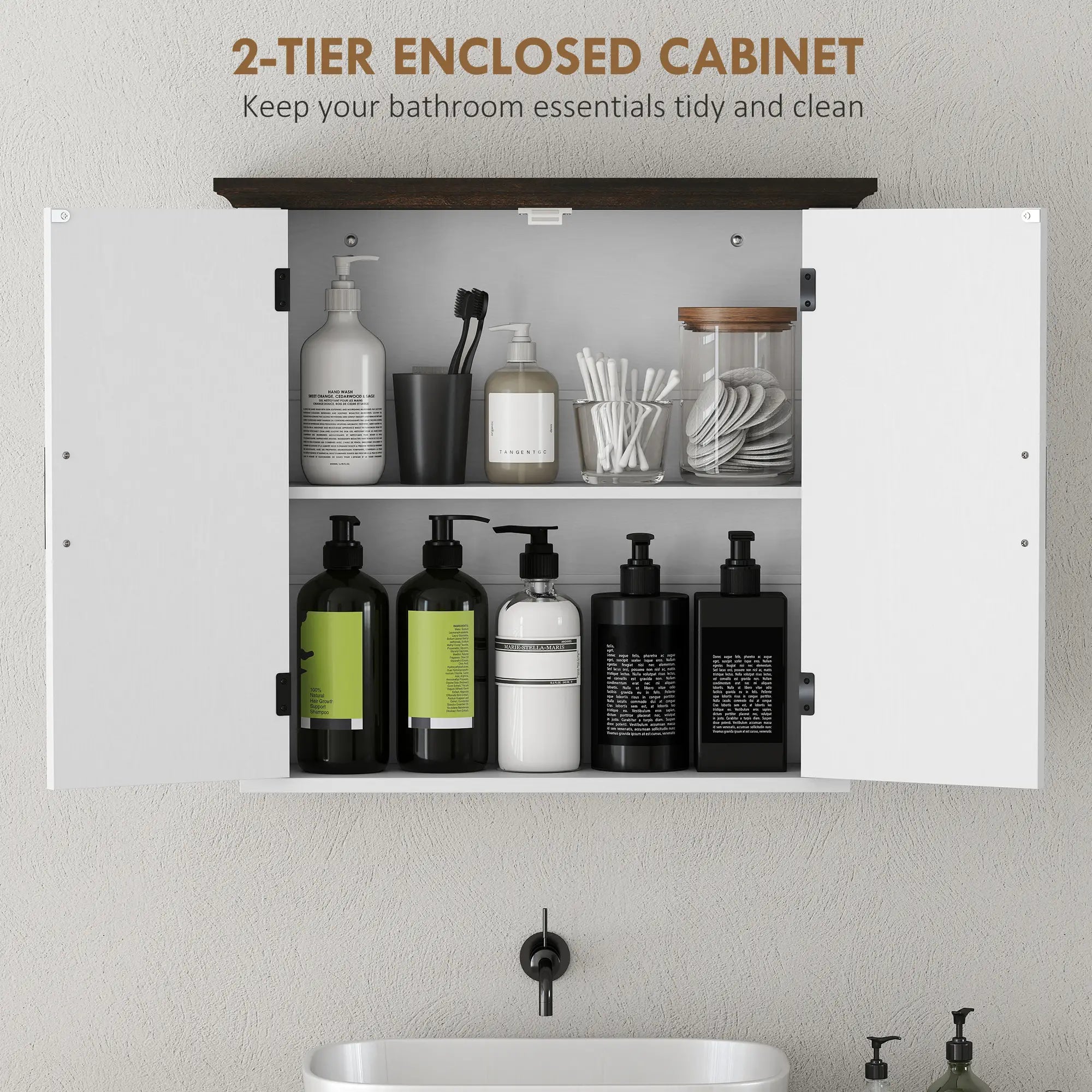 Farmhouse Medicine Cabinet, Wall Mounted, 2 Doors, Adjustable Shelf, White Wall Mounted Cabinets at Gallery Canada