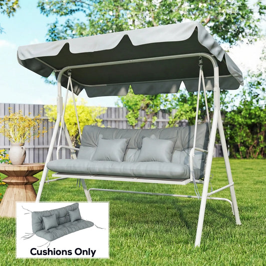 4-Piece Patio Chair Cushion Set, With Ties, Light Grey Patio Chair Cushions Light Grey at Gallery Canada