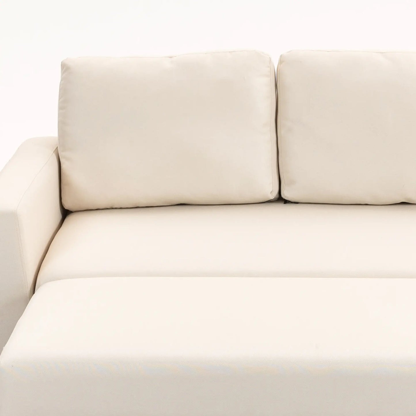 83" Sofa Bed, L Shaped Sectional Couch with Storage Chaise, Cream White Sofas & Reclining Chairs at Gallery Canada