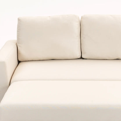 83" Sofa Bed, L Shaped Sectional Couch with Storage Chaise, Cream White Sofas & Reclining Chairs at Gallery Canada