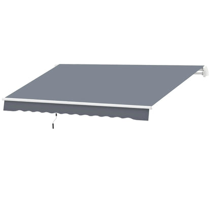 10' x 8' Retractable Awning, Sunshade Canopy for Patio, Dark Grey Patio Awnings Dark Grey at Gallery Canada