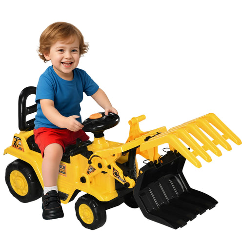 Ride On Excavator Toy, Realistic Sound, 32.7