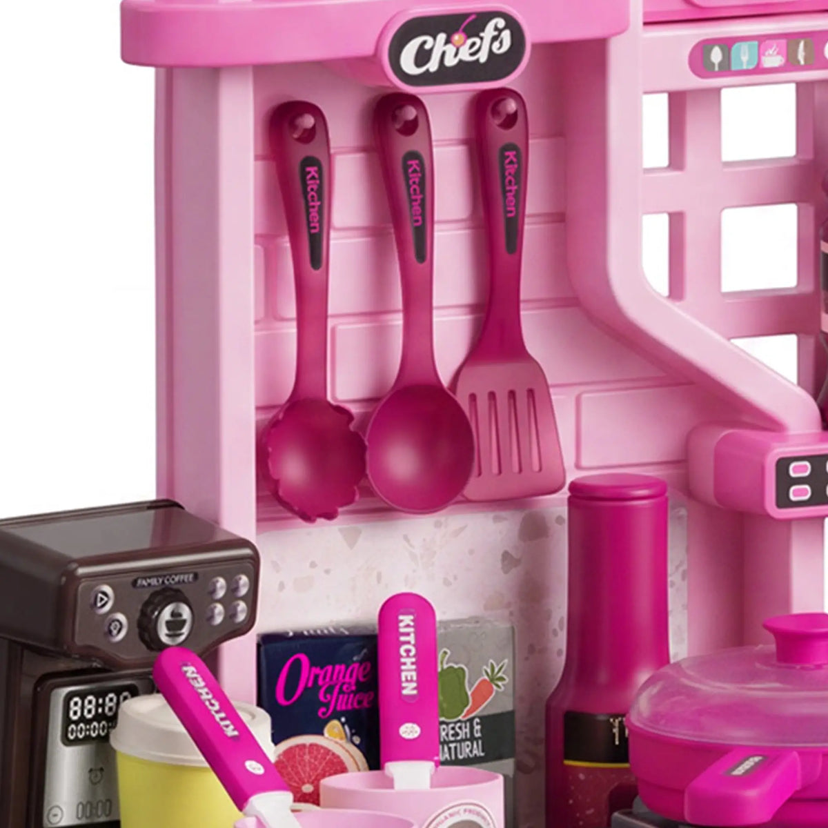 Kids Play Kitchen With 33 Accessories, Lights & Sounds, 3-6 Years Play Kitchen at Gallery Canada