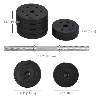 66 lbs Adjustable Dumbbell Set, Hand Weight Barbell, Black Dumbbells & Barbells at Gallery Canada