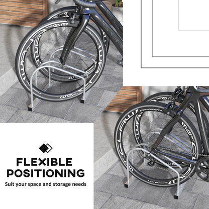 Adjustable 2-Bike Rack, Steel Stand, Garage Organizer, Silver Bike Parking Stands at Gallery Canada