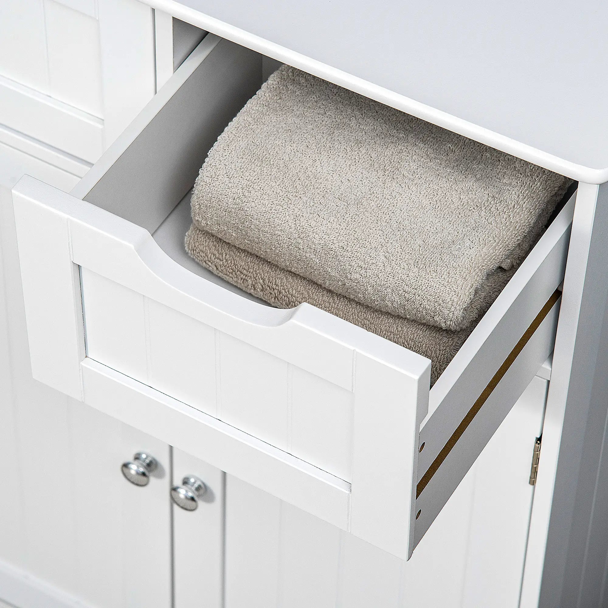 Bathroom Storage Cabinet, 2 Drawers, Adjustable Shelf, White Bathroom Cabinets at Gallery Canada