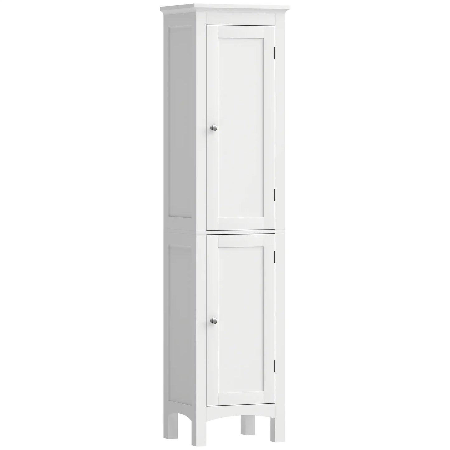 Tall Bathroom Cabinet, Freestanding Storage Organizer, 15" x 13" x 63", White Bathroom Cabinets at Gallery Canada