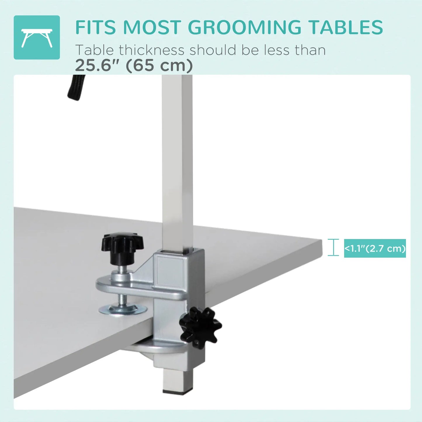 Adjustable Pet Grooming Arm With Clamp, Haunch Holders, Grooming Loop, Sliver Dog Grooming Tables at Gallery Canada