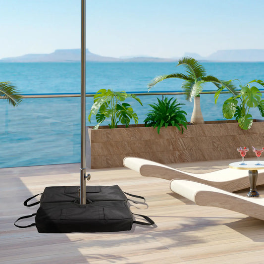 2pc Umbrella Base, 55lbs, Weight Bag With Scoop, Black Umbrella Bases Black at Gallery Canada