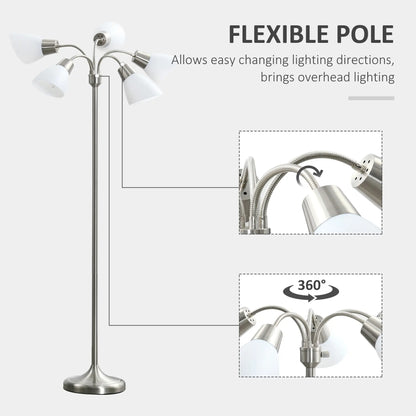 Arc Tree Floor Lamp, 5 Adjustable Rotating Lights, Satin Nickel Floor Lamps & Ceiling Fan Lights at Gallery Canada