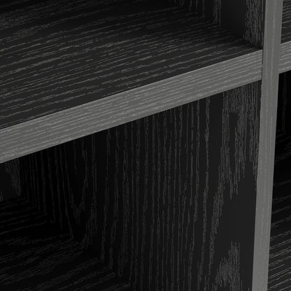 35.4" Sideboard Buffet Cabinet, Slatted Tambour Doors, Metal Legs, Black Storage Cabinets at Gallery Canada