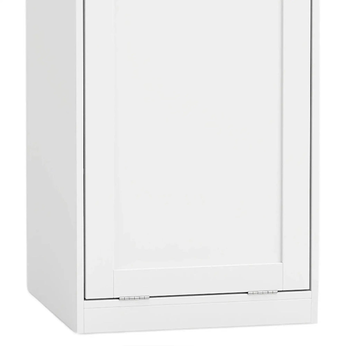 67" Tall Bathroom Storage Cabinet, Narrow with Laundry Basket, White Bathroom Cabinets at Gallery Canada