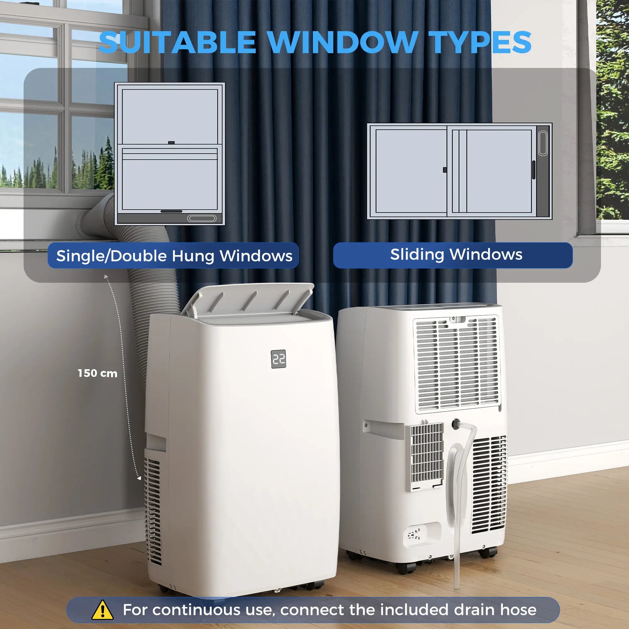 12000 BTU Portable AC, Dehumidifier, Fan, 550 Sq. Ft, 24H Timer, Cool Air Conditioner at Gallery Canada