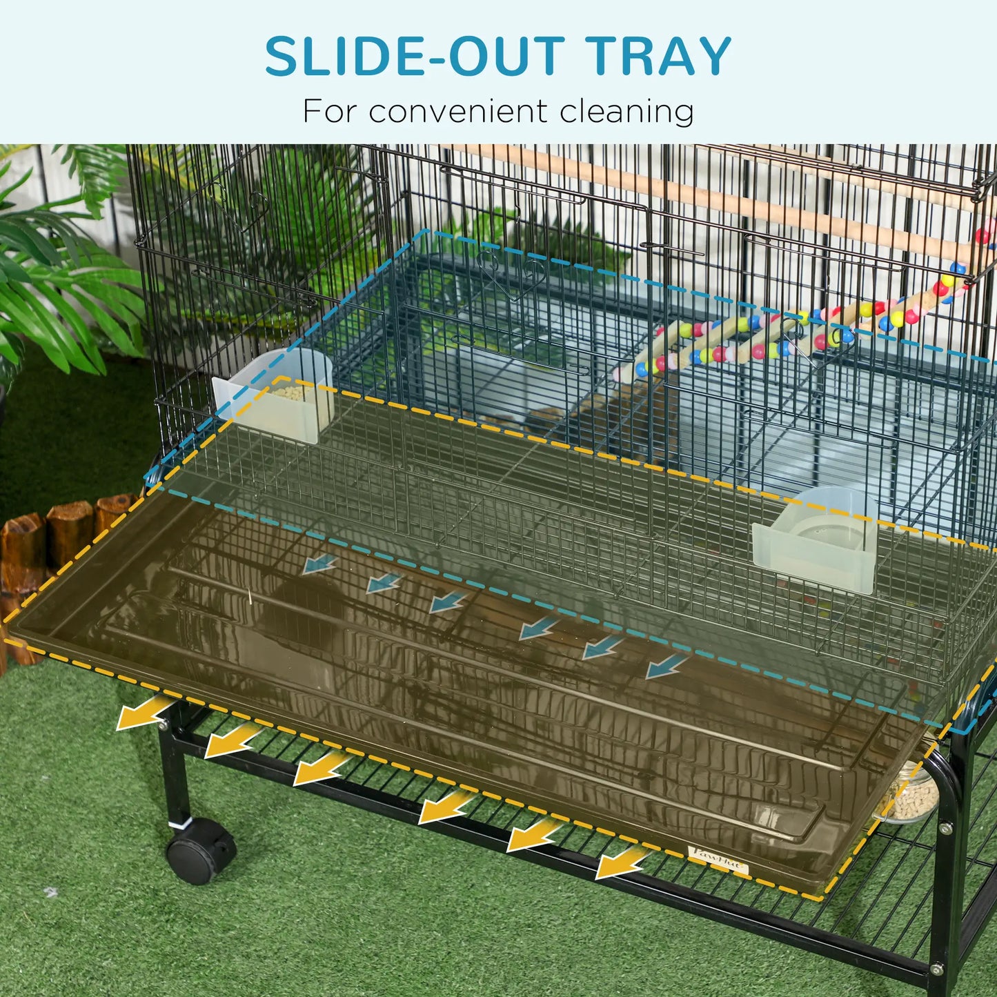 52" Bird Cage With Rolling Stand, Toys, For Budgies Canaries, Black Bird Cages at Gallery Canada