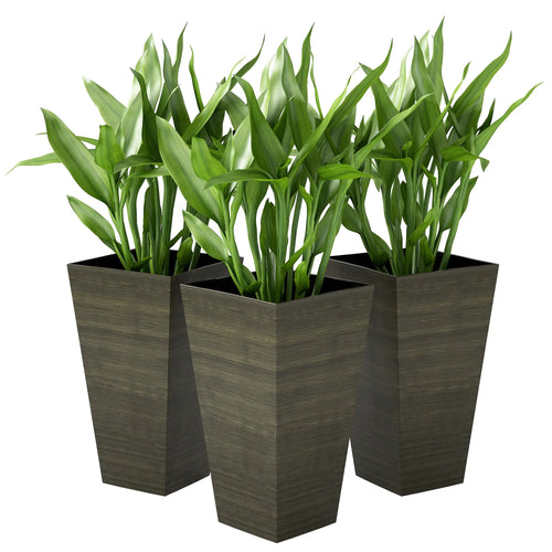 Tall Planter Set of 3, 28 Inch Taper, Bronze