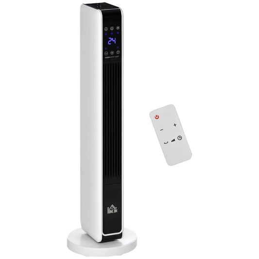 Ceramic Tower Heater, Oscillating, Remote, Timer, 750W/1500W Electric Tower Heaters White, Black, Silver at Gallery Canada
