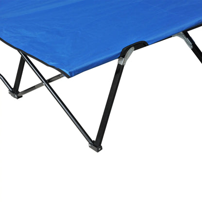 Two Person Folding Camping Cot, Outdoor Portable Double Bed, Blue Camping Cots at Gallery Canada