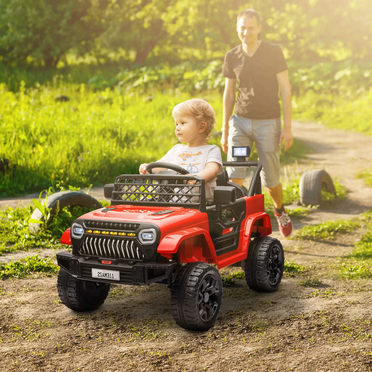 12V Ride On Truck, Electric Car For Kids, Remote Control, Red Electric Toy Cars at Gallery Canada