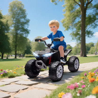 2-Seater All-Terrain 4 Wheeler, 24V Kids ATV, Electric Quad Car, Black Electric Toy Cars at Gallery Canada
