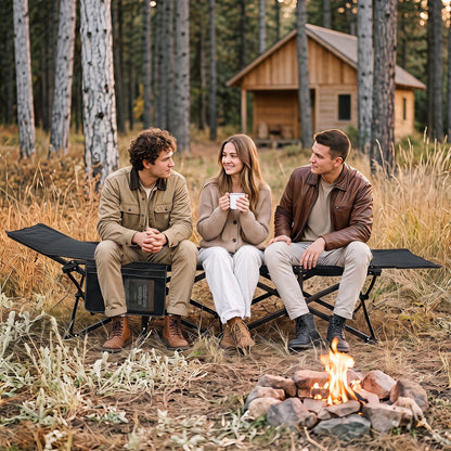 Camping Cot For Adults With Padded Mat, Black Camping Furniture at Gallery Canada