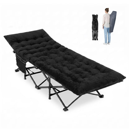 Camping Cot For Adults With Padded Mat, Black Camping Furniture at Gallery Canada