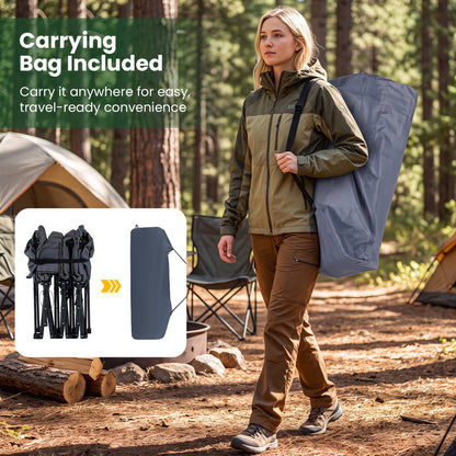 Camping Cot With Padded Pillow, Storage Pouch, Gray Camping Furniture at Gallery Canada