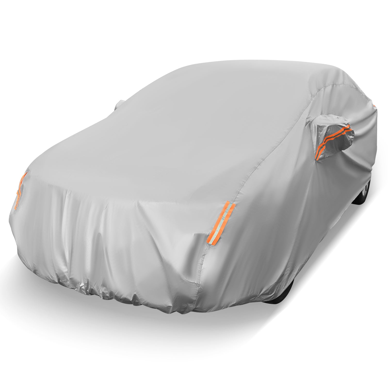 Universal Car Cover, 193 Inch, Rain Sun UV Protection, Silver Garages Silver at Gallery Canada