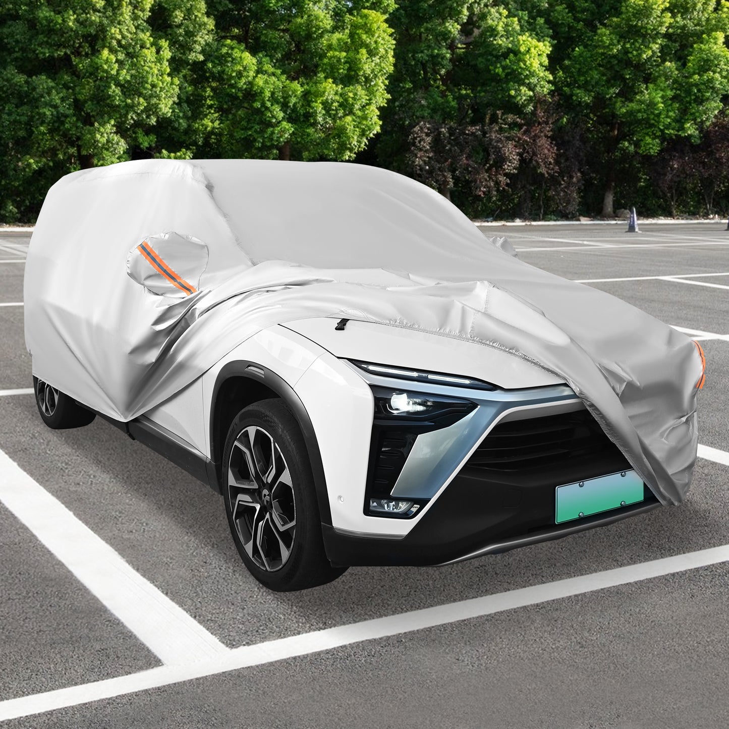 Universal Car Cover, 190 Inch, Rain Sun UV Protection, Silver Garages at Gallery Canada