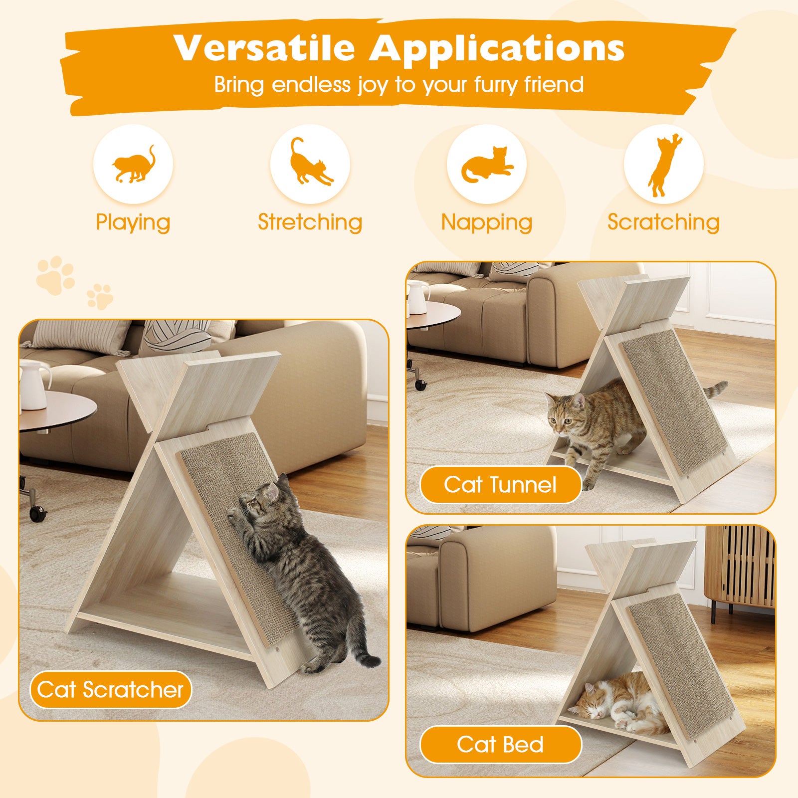 Cat Scratcher for Claw Sharpening and Furniture Protection-NA, Natural Cat Trees Condos & Scratchers at Gallery Canada