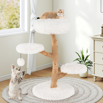 Solid Pear Wood Cat Tree With Perch Cat Trees Condos & Scratchers at Gallery Canada