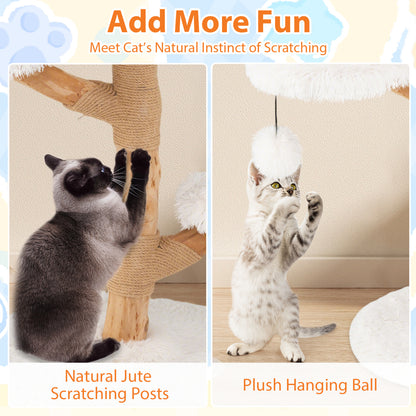 Solid Pear Wood Cat Tree With Perch Cat Trees Condos & Scratchers at Gallery Canada