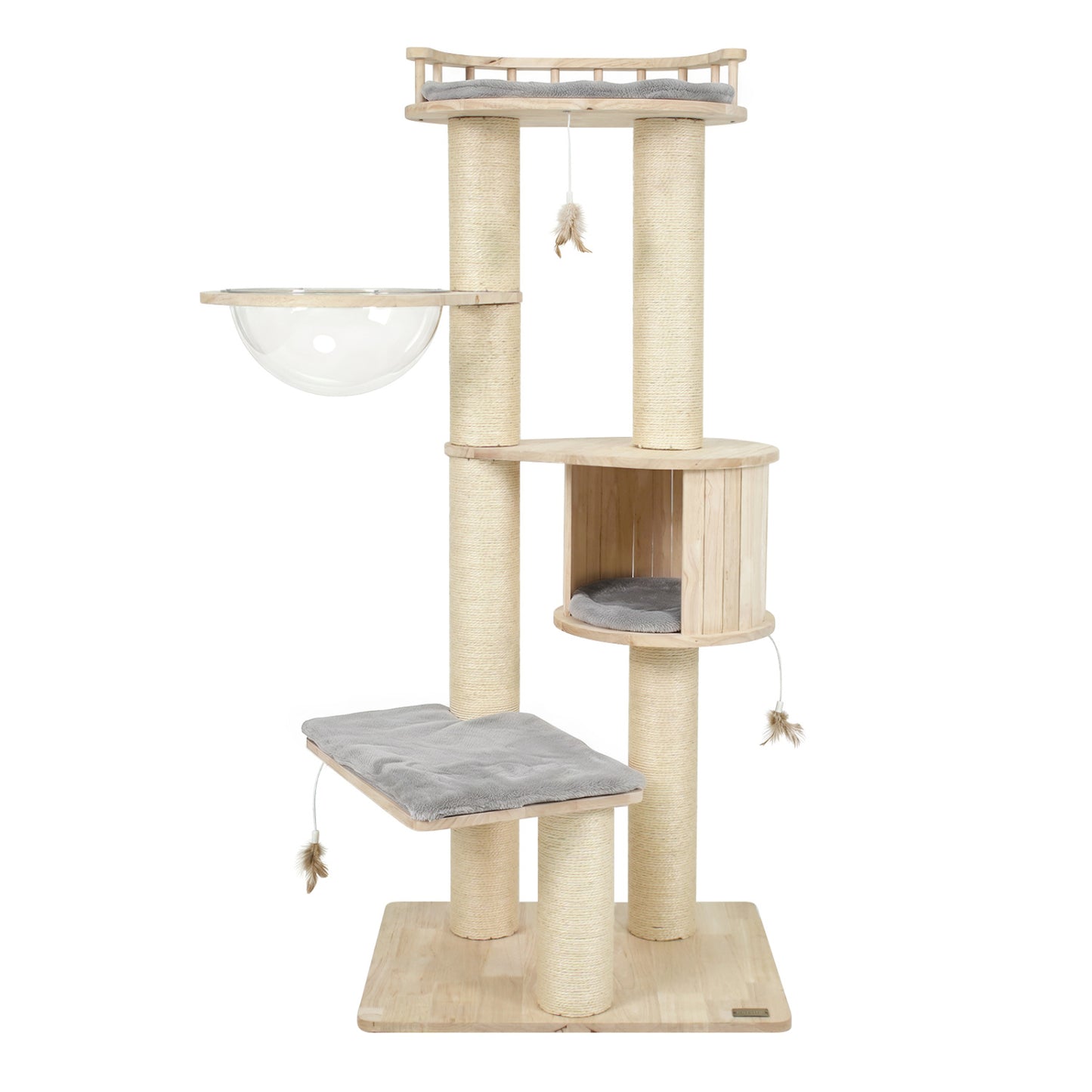 Cat Tree for Indoor Kittens with Top Perch, Gray
