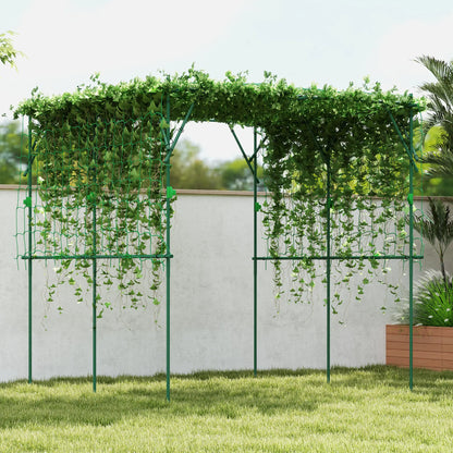 7.3 FT Tall Metal Garden Arch Trellis, For Climbing Plants, Green Plant Stands at Gallery Canada